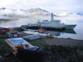 Dāņu karaliskie karakuģi Grenlandes piekrastē